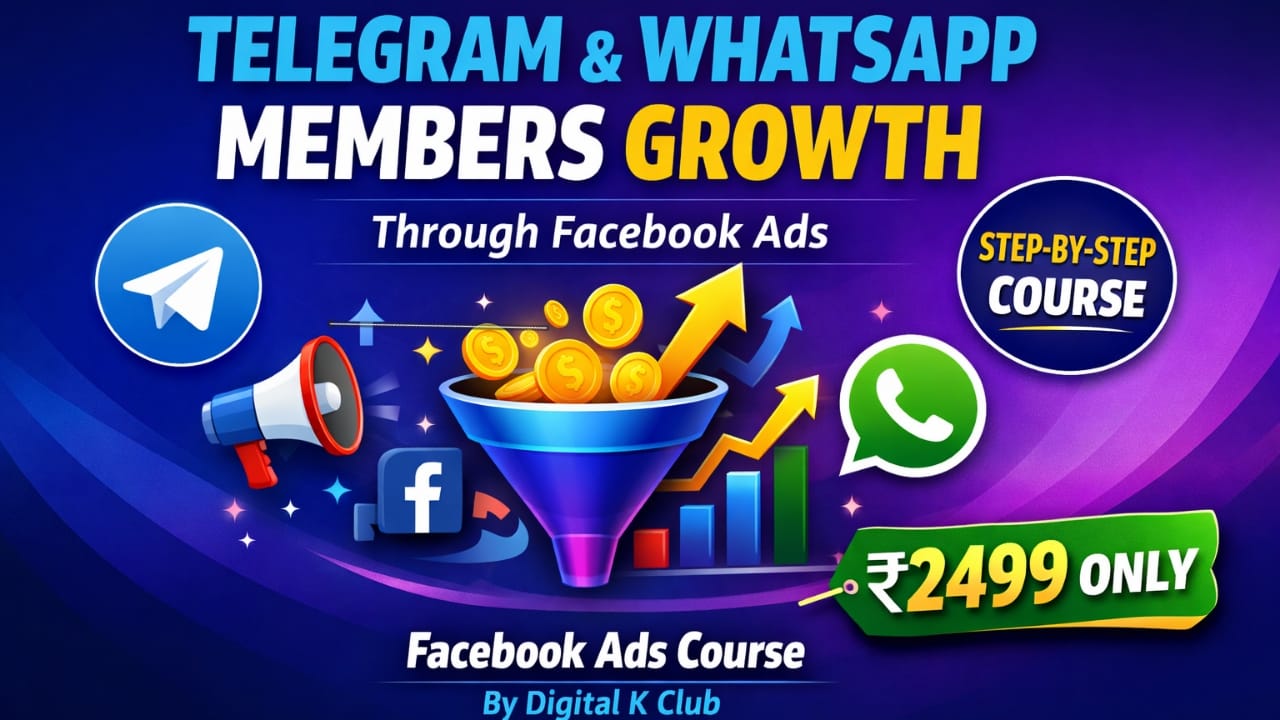 Facebook ads Course for Telegram & WhatsApp Member